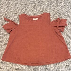 Madewell Textured Top in Terracotta